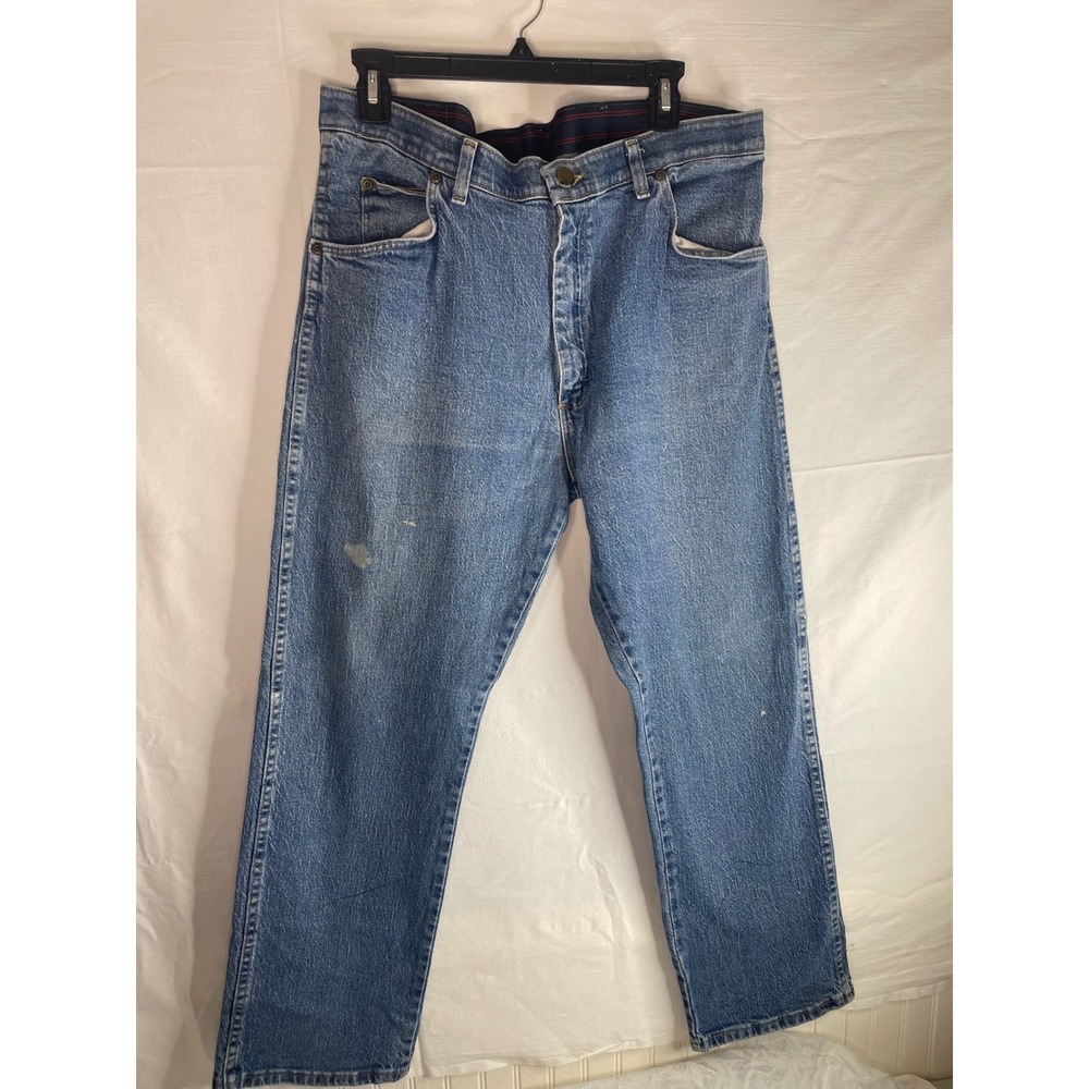Wrangler Authentics Mens Relaxed Fit Medium Wash Denim Jeans Blue WA7831